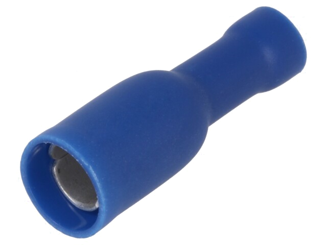 Connector: rond; vrouwelijk; Ø: 5mm; 1,5÷2,5mm2; klemmen; blauw Connector: rond; vrouwelijk; Ø: 5mm; 1,5÷2,5mm2; klemmen; blauw